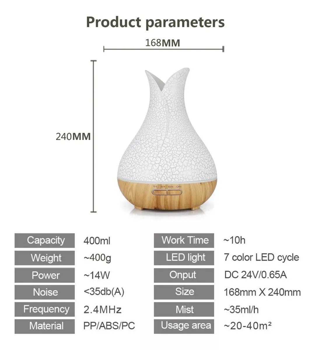 Humidificador Difusor De Aromas Florero