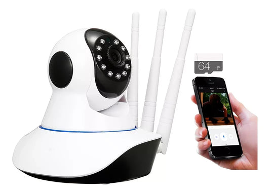 Cámara Robótica Seguridad Wifi 3 Antenas