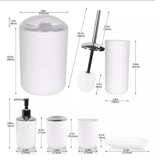 Set Accesorios De Baño Juego X6