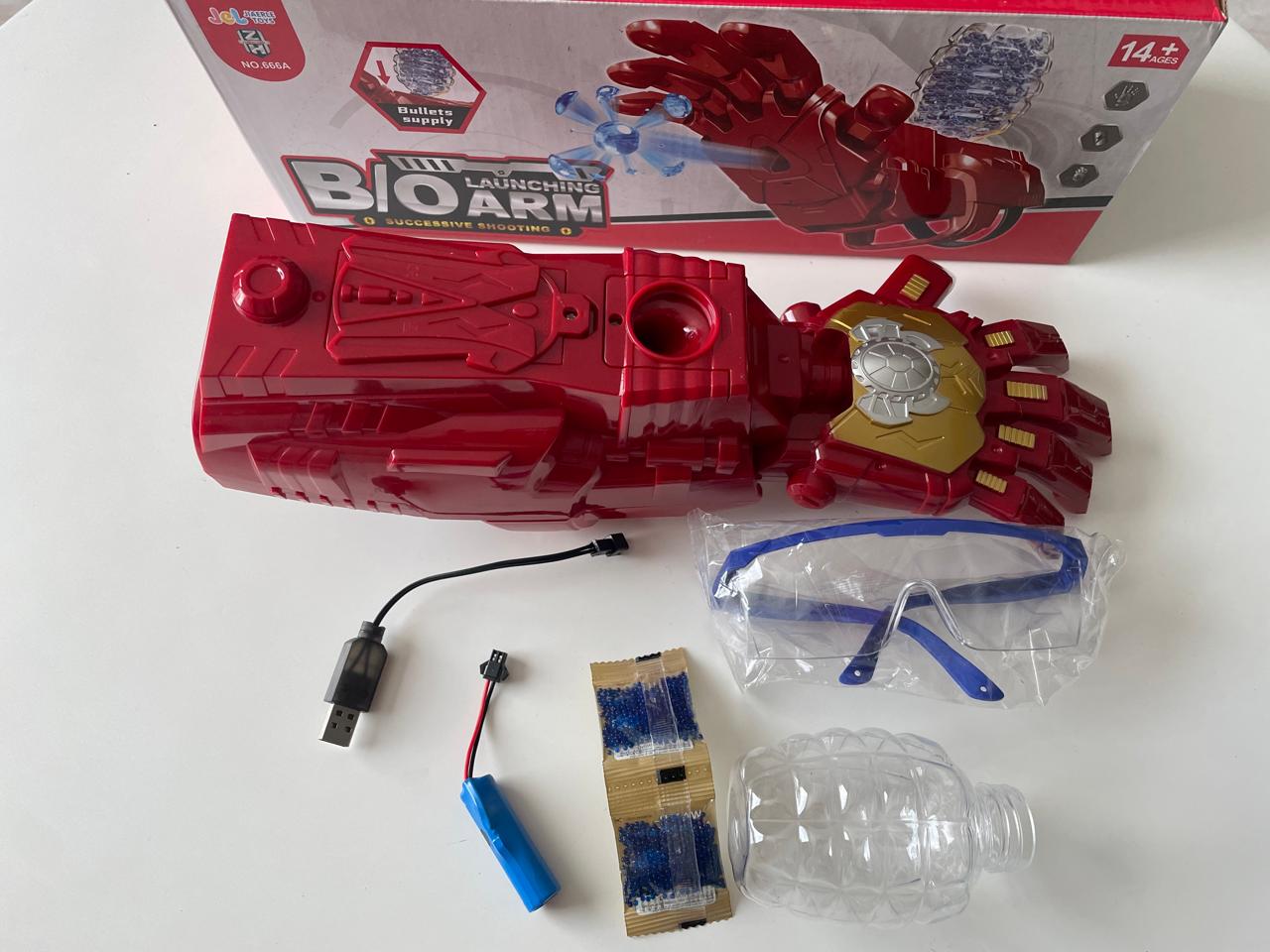 Pistola Iron Man Hidrogel Mano Robot